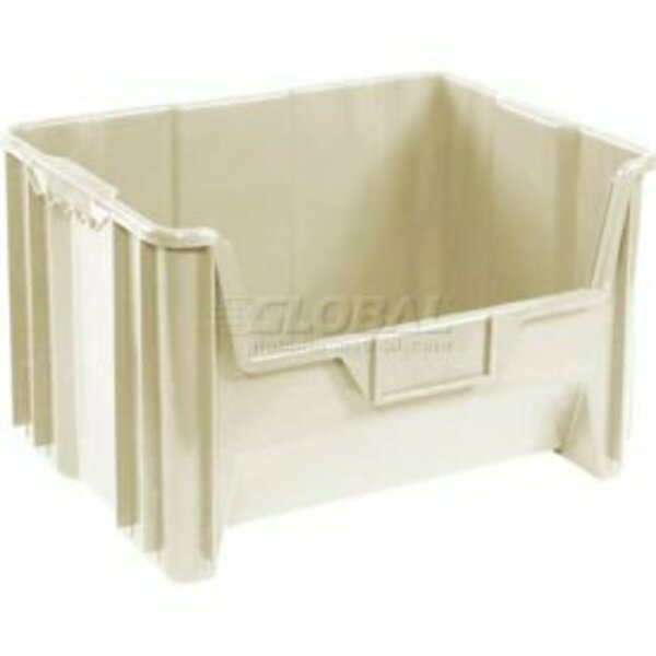 Quantum Storage Systems Hang & Stack Storage Bin, Plastic, Beige, 3 PK QGH700IV